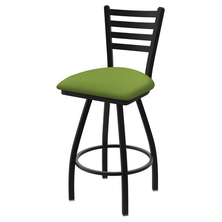 HOLLAND BAR STOOL CO 36" Swivel X-Tall Bar Stool, Black Wrinkle, Canter Green Seat X410